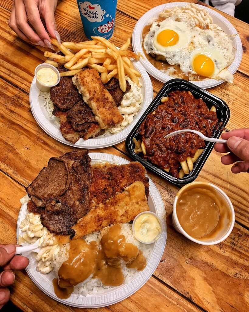 lunch plate at Rainbow Drive-In