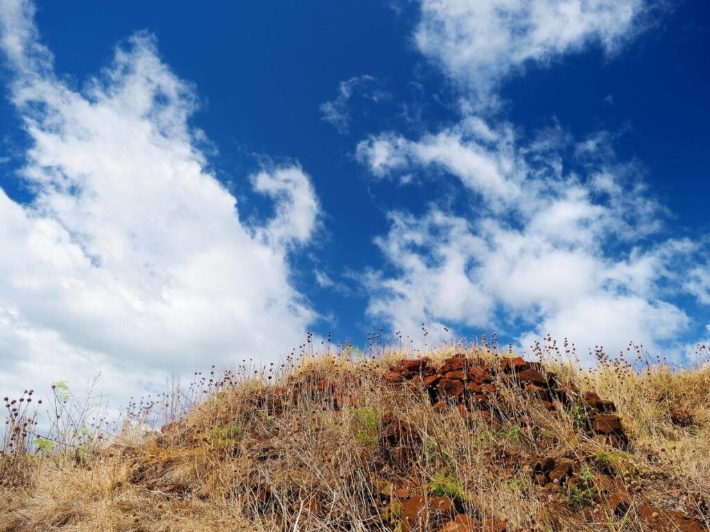 Stone ruins at Russian Fort Elizabeth State Historical Park near Waimea Kauai