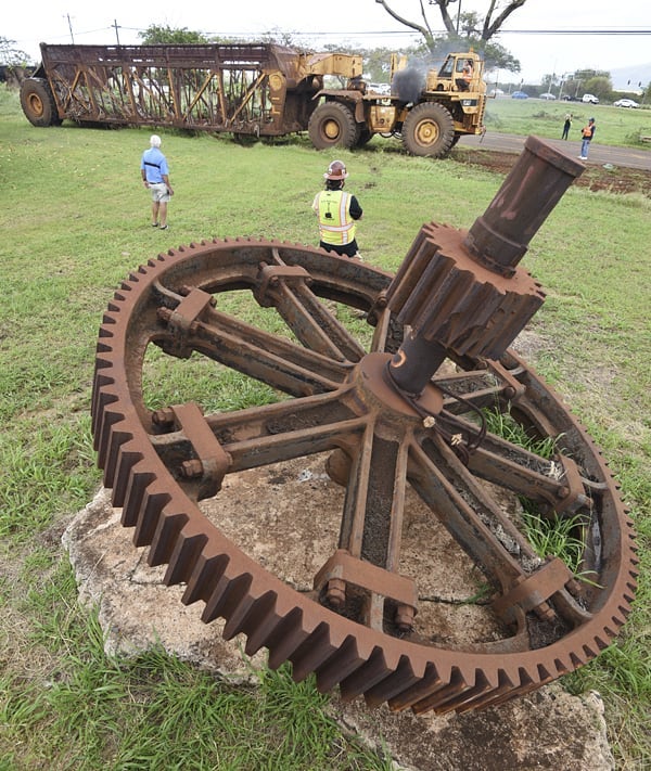Plantation-era tools and vintage sugar mill photos at the Alexander & Baldwin Sugar Museum