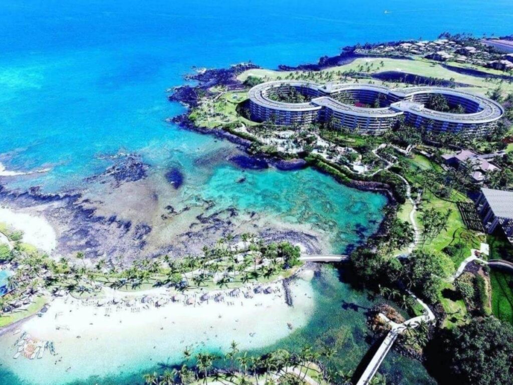 Residential area of Waikoloa Village at higher elevation on the Big Island