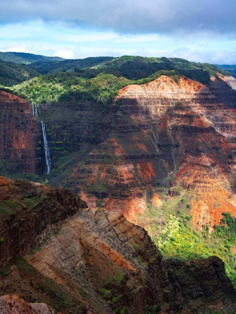 Panoramic view from Waimea Canyon Lookout on Kauai