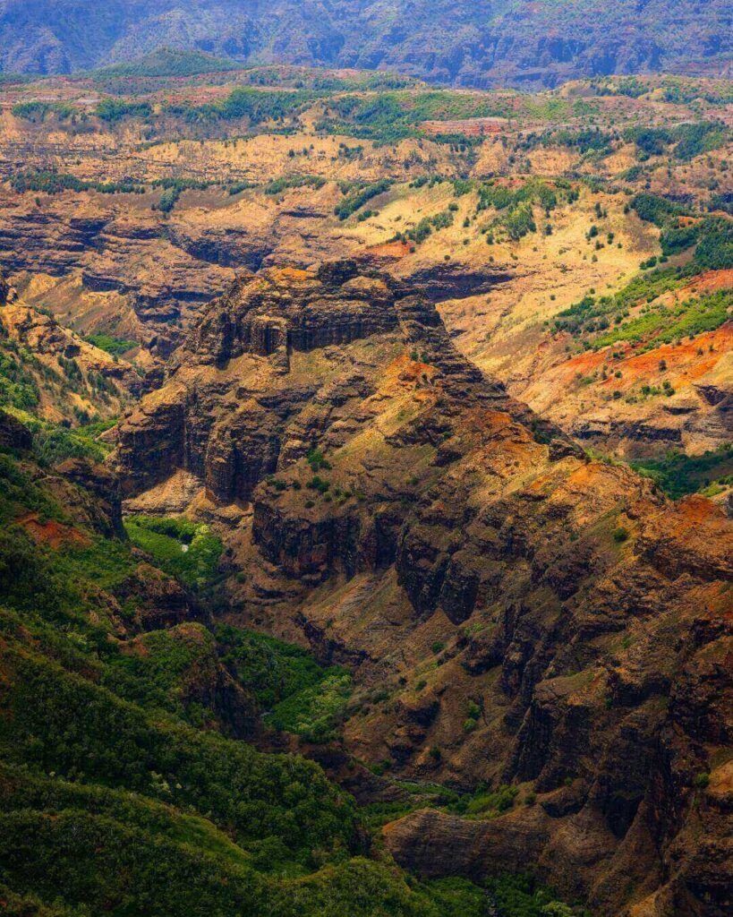 Panoramic view from Waimea Canyon Lookout on Kauai