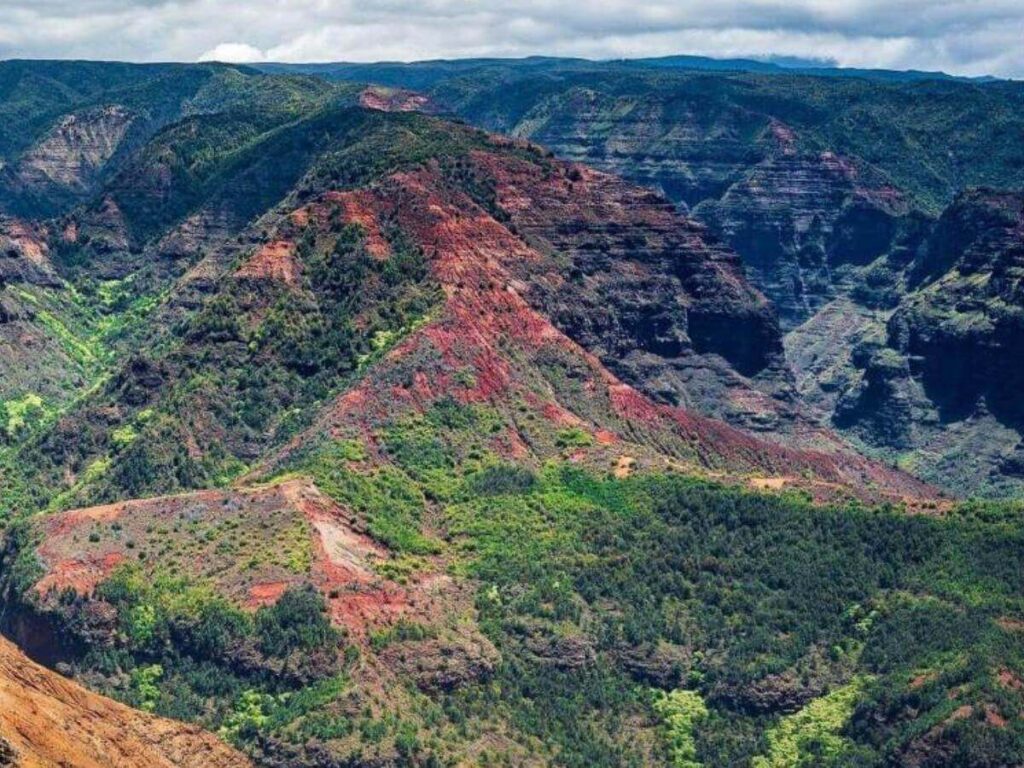 View from Waimea Canyon State Park on Kauai Hawaii