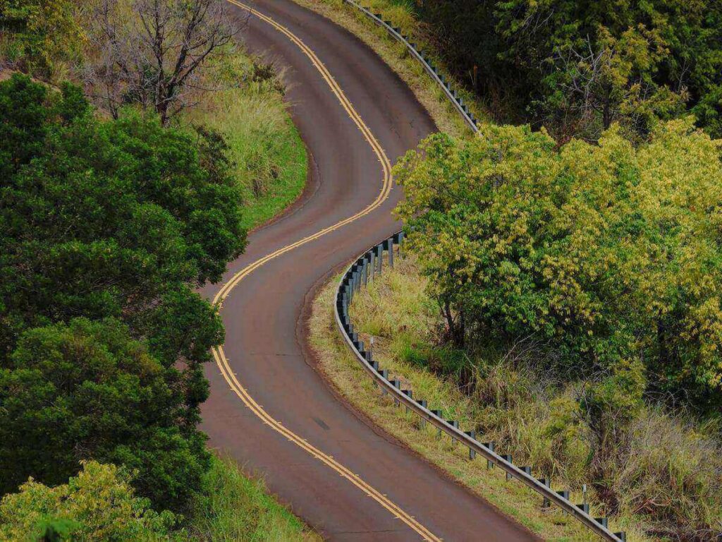 Wide scenic view of Waimea Canyon State Park in Kauai Hawaii