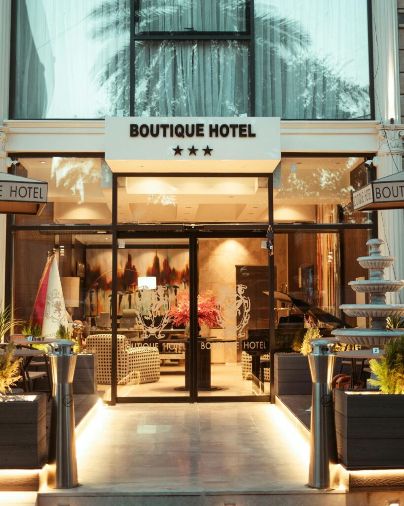 Cozy boutique hotel with unique decor