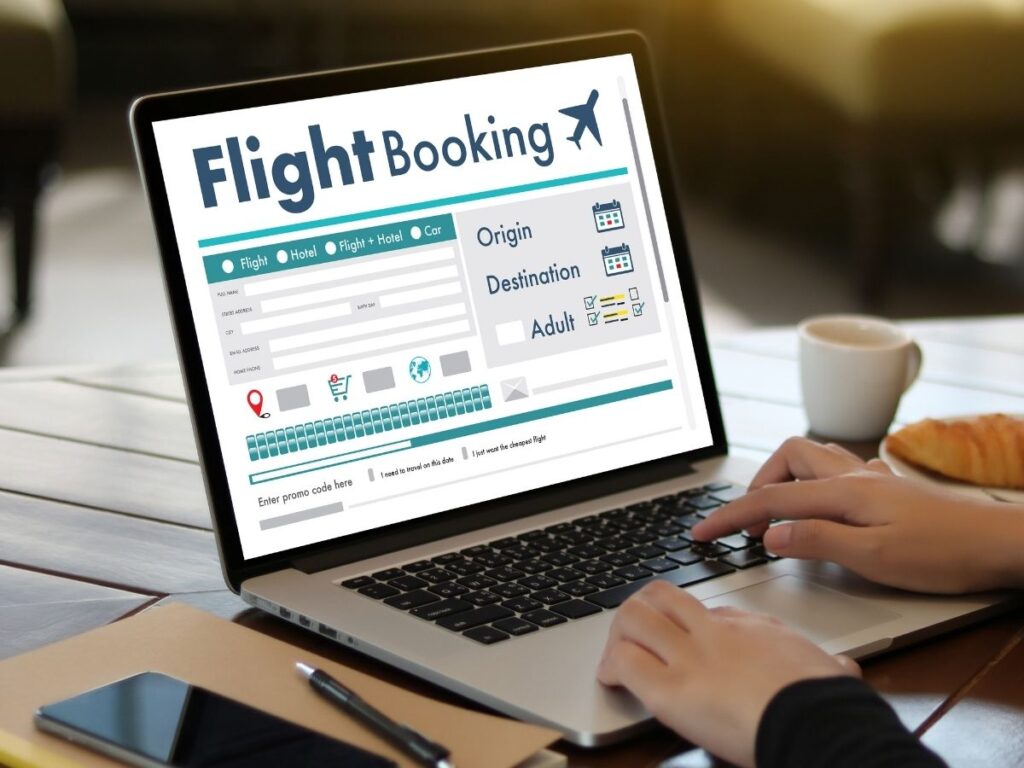 Flight search results showing price comparisons across different days