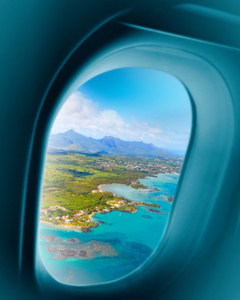 Flight Window with an island view outside