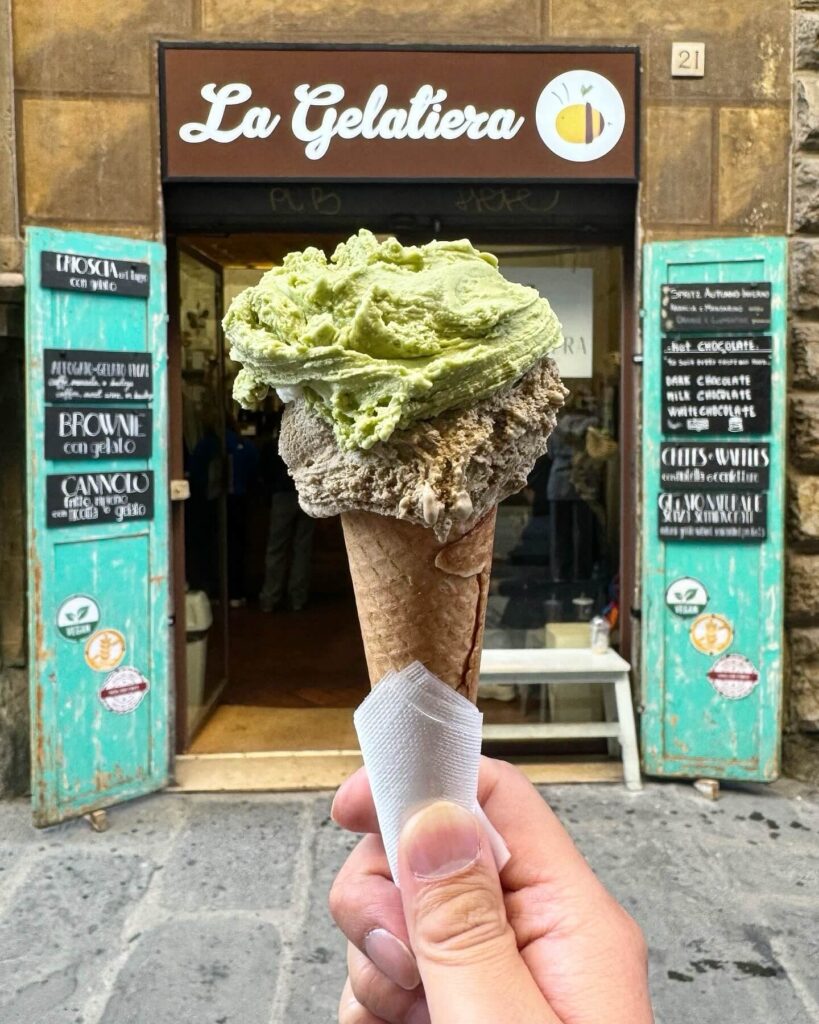Gelato cone in hand