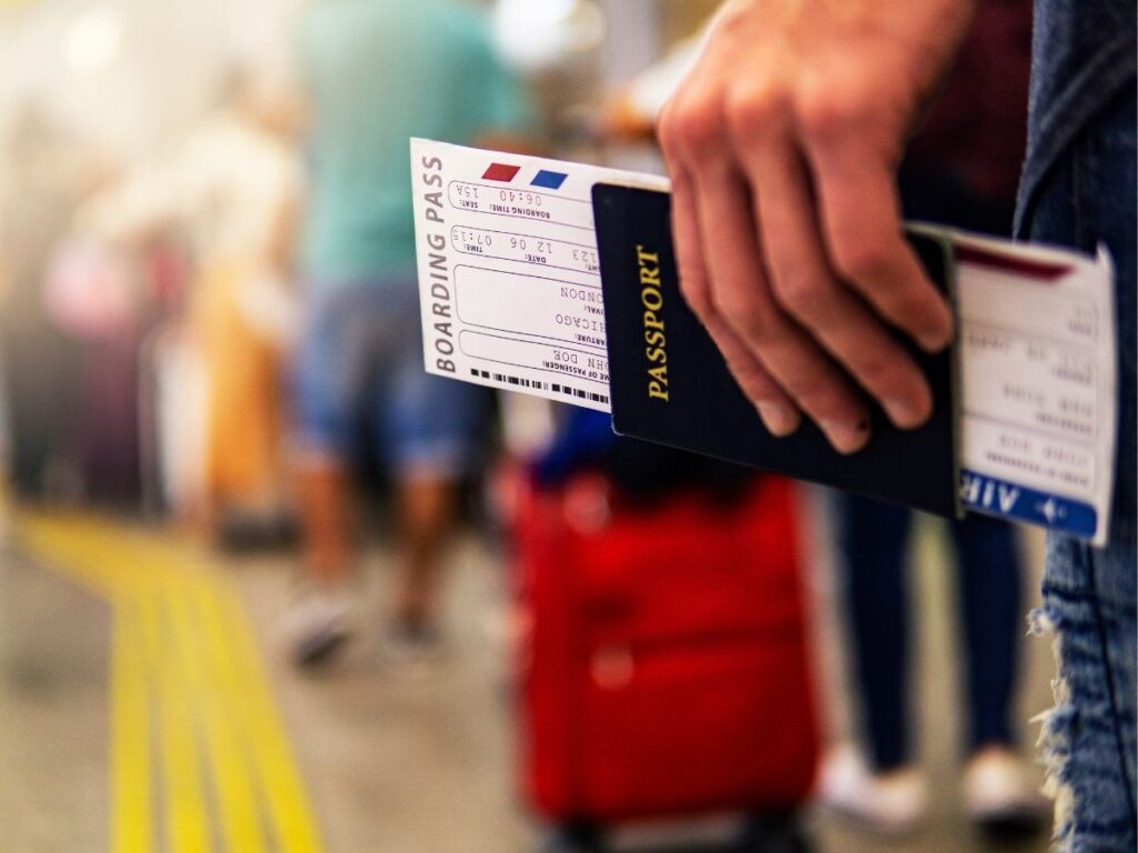 Boarding pass and Passport