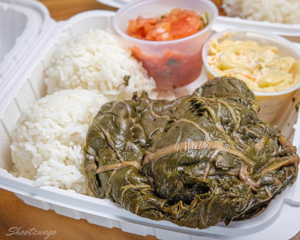 Local Hawaiian plate lunch and poke bowl in Kapolei