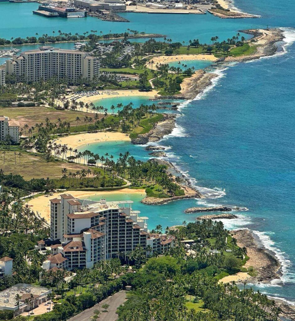 Oceanfront resort area in Ko Olina Kapolei Oahu