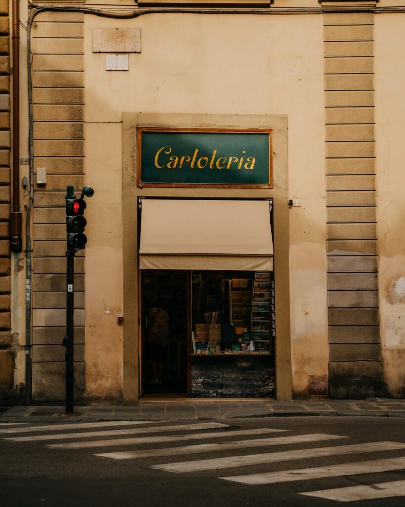 Artisan shop in Florence’s Oltrarno district
