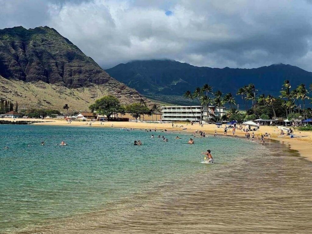 Calm waters at Pokai Bay in Waianae, Oahu