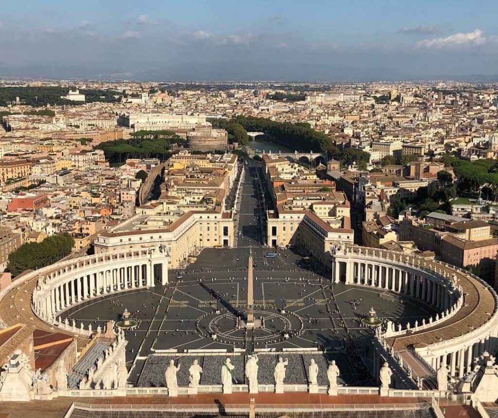 Rome skyline from the top of St. Peter's Basilica dome