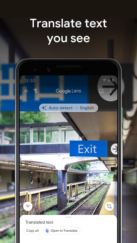 Translating a local street sign using Google Translate camera while traveling