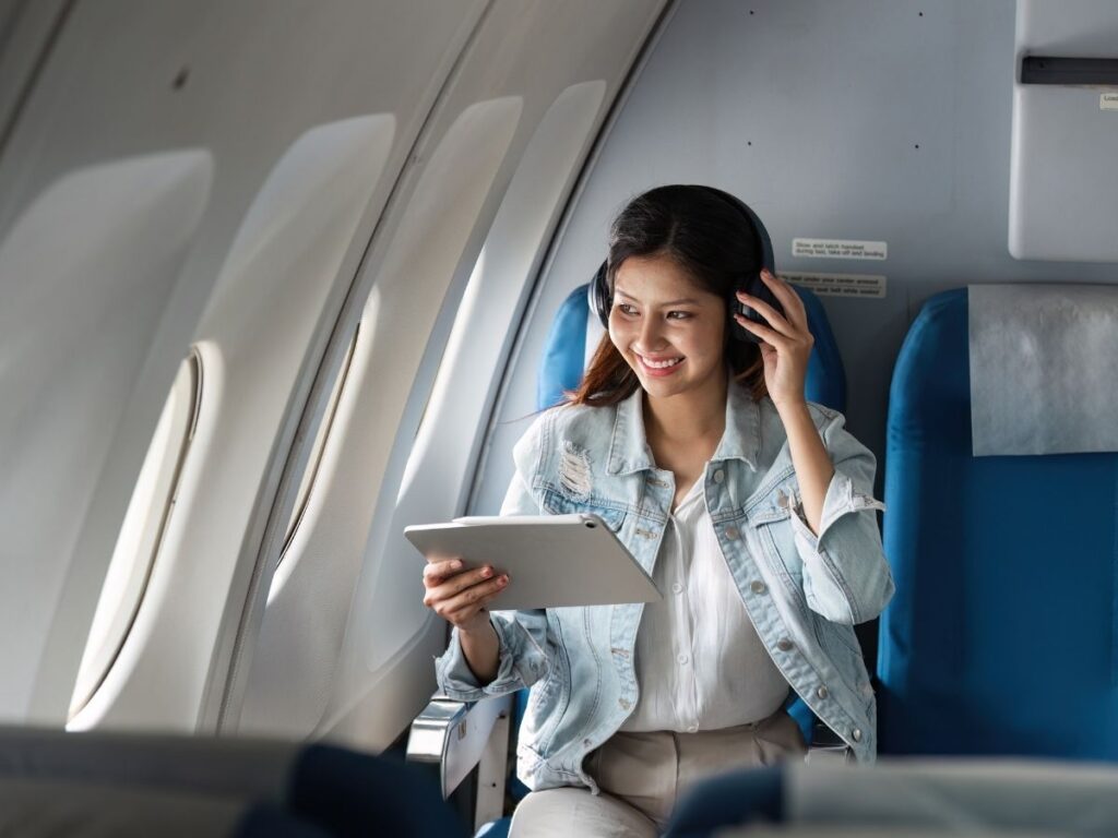 Airplane in-flight Wi-Fi options