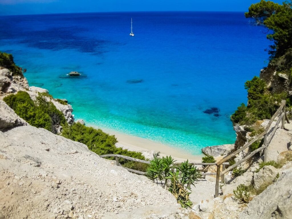 Turquoise waters at Cala Goloritzé beach in Sardinia