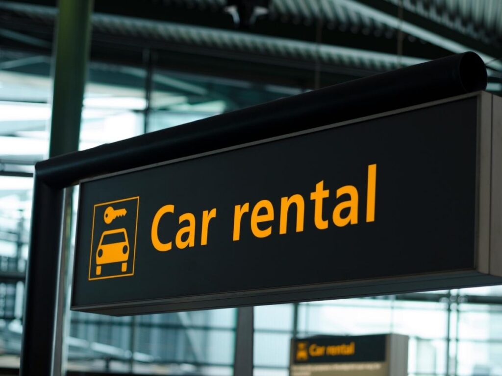 car rental counter.
