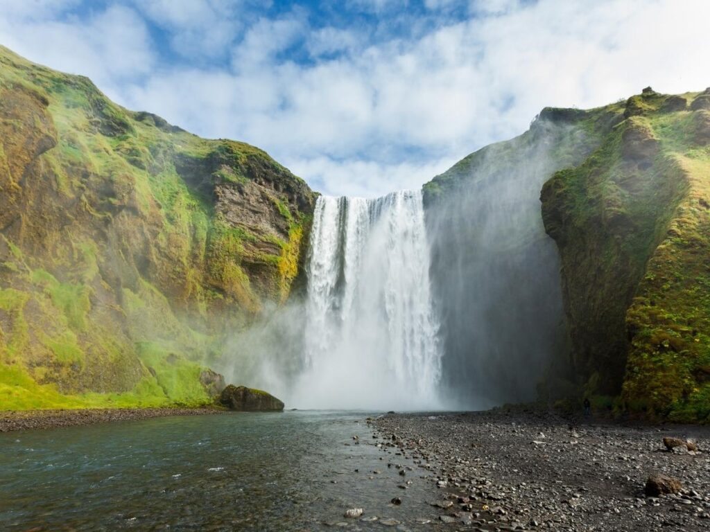 Skógafoss waterfall in Iceland.