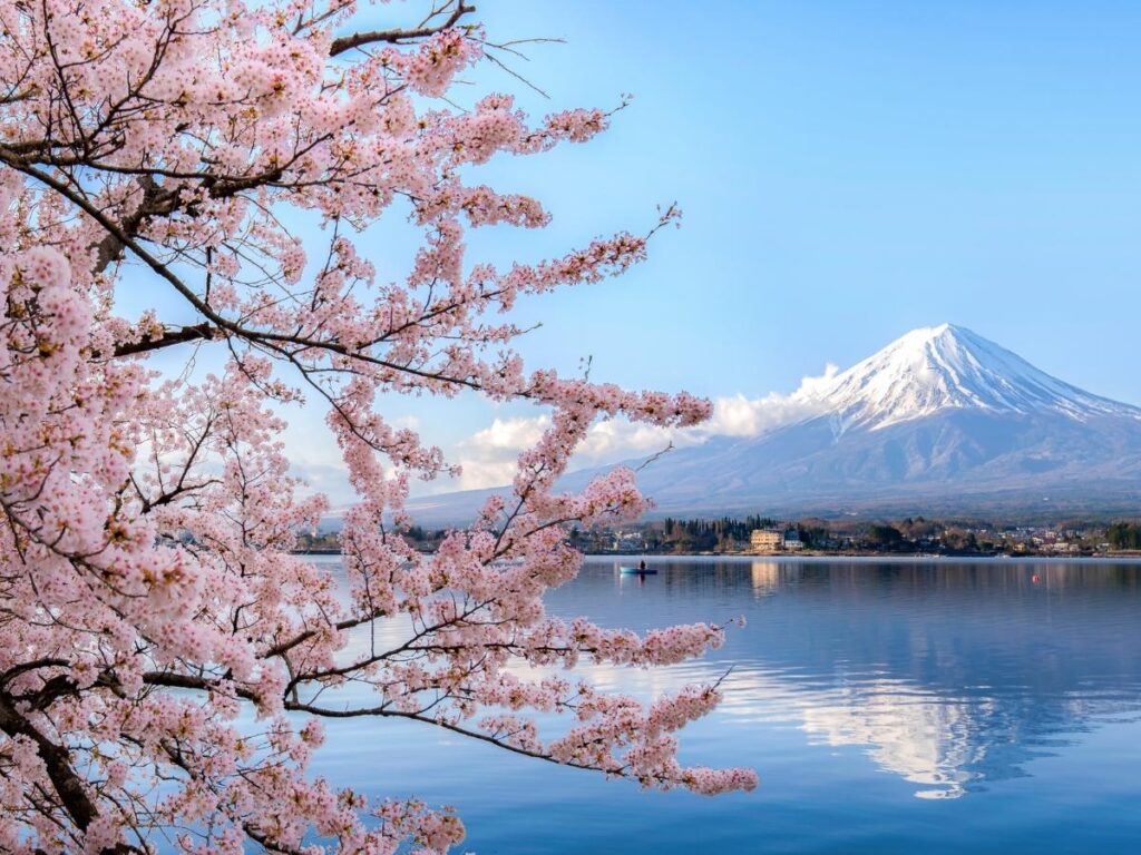 Mount Fuji on a clear day.