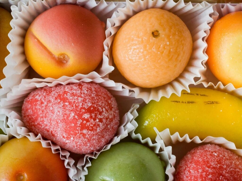 Box of marzipan sweets