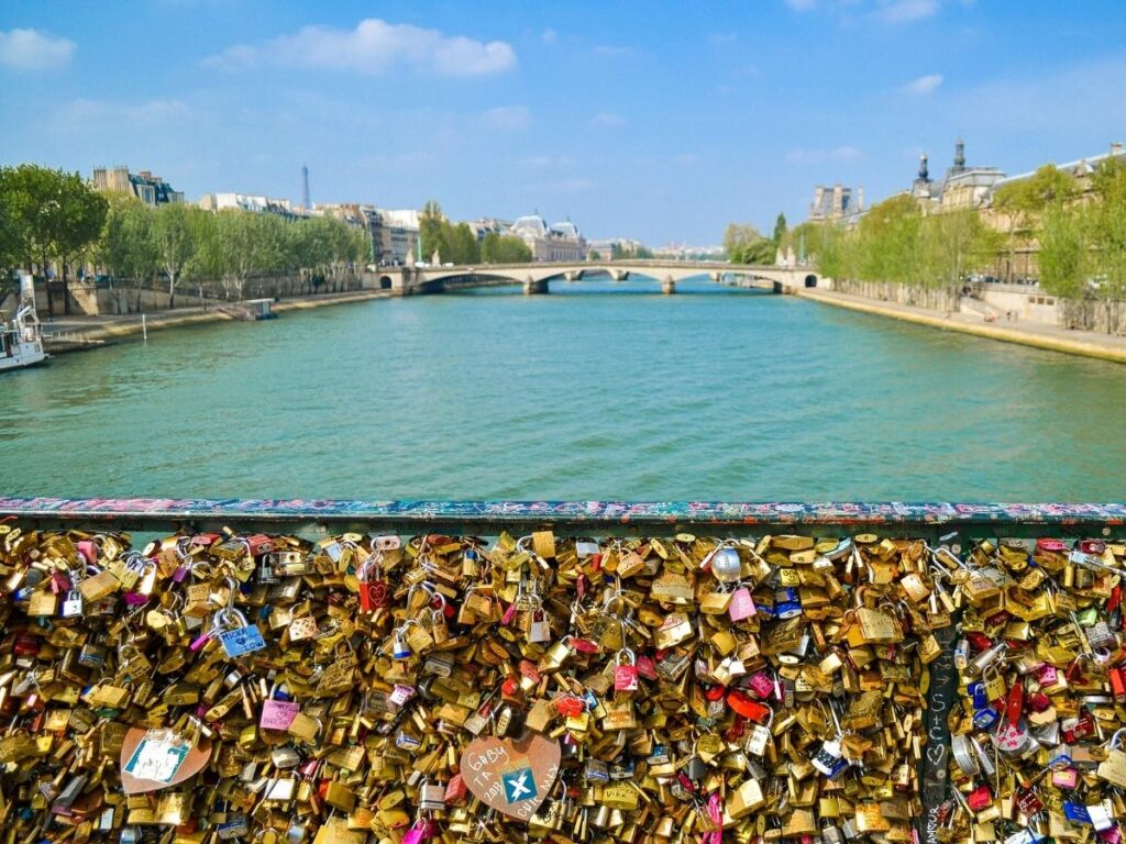 Love-Lock Bridges in Paris.