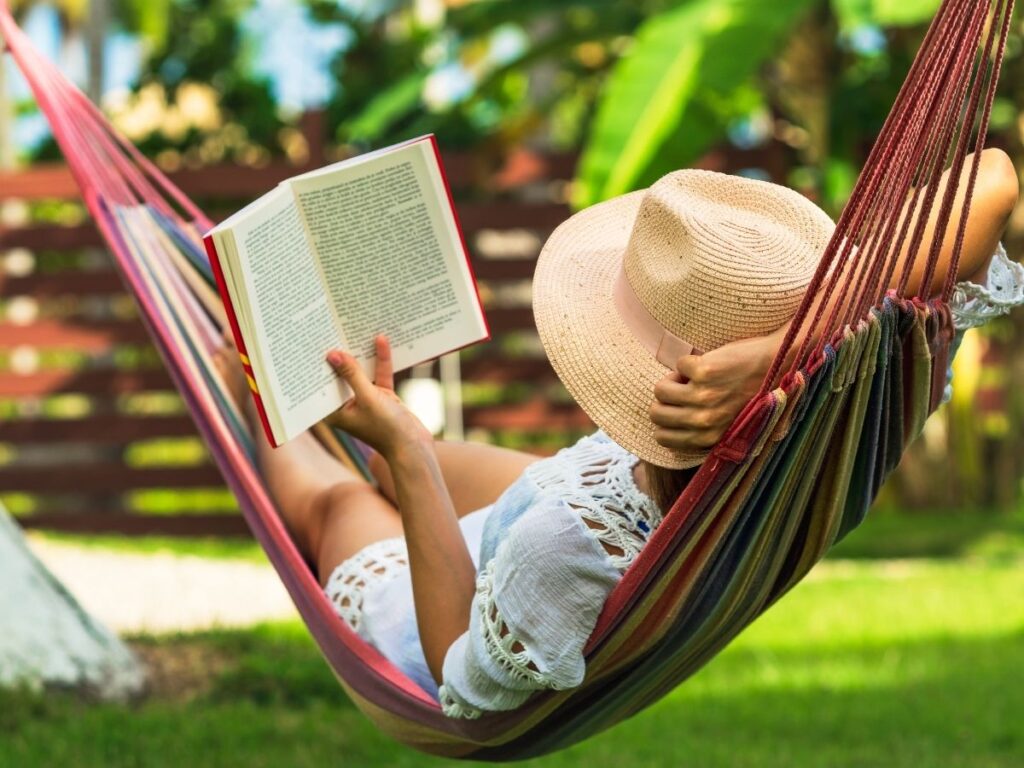 Relaxing in a hammock on a PTO getaway