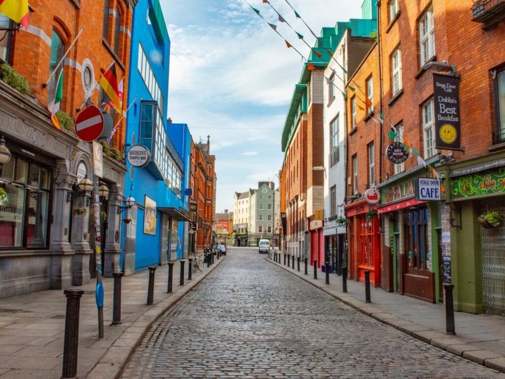 Colorful Dublin Empty Street