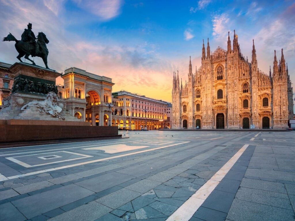 Milan Cathedral on a sunny evening