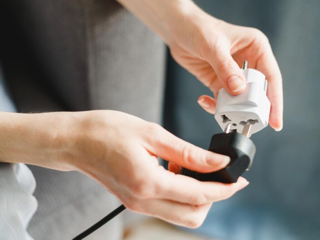 Universal travel adapter.