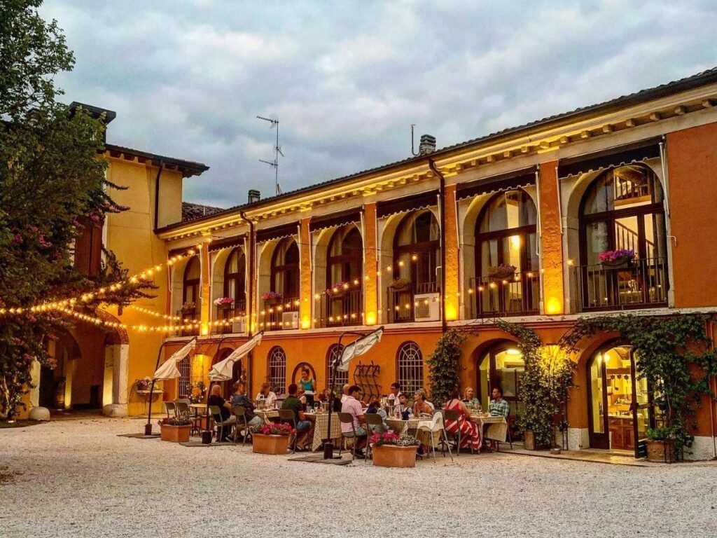 Long family-style dinner at an agriturismo in Calabria with local produce