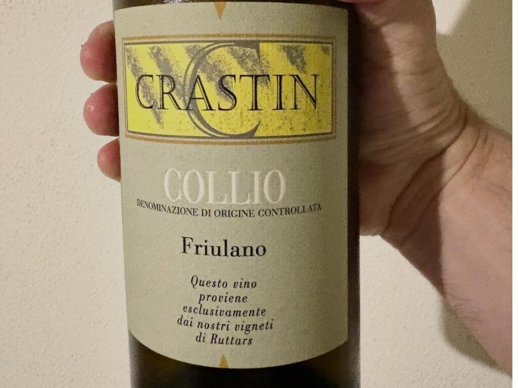 Glasses of Friulano, Ribolla Gialla, and Malvasia wines at a vineyard tasting in Collio