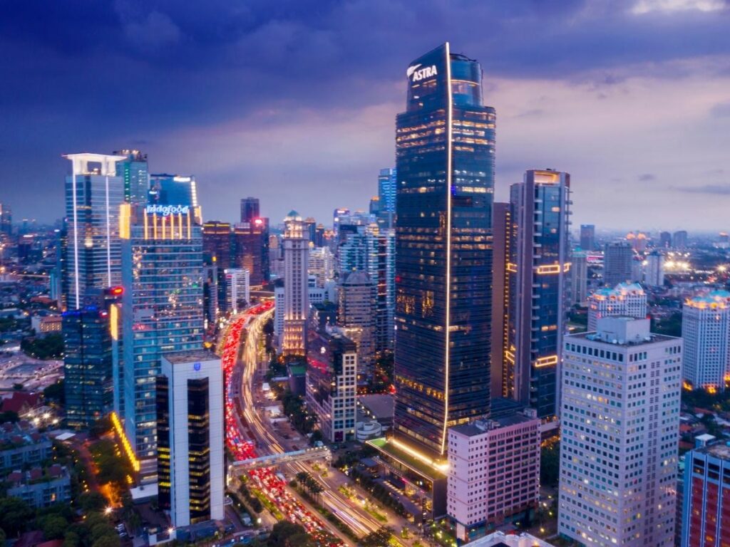 Aerial view of Jakarta City