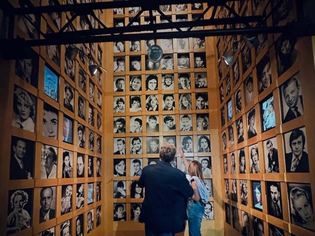 Interior exhibit at the National Cinema Museum inside the Mole Antonelliana, Turin