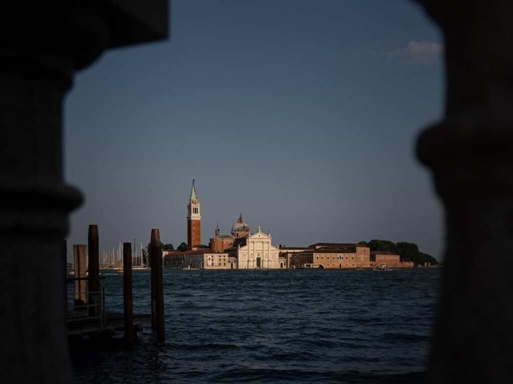 Panoramic view of Venice’s skyline from San Giorgio Maggiore bell tower