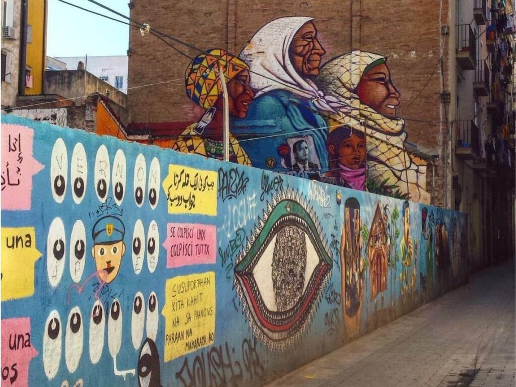 Street art near MACBA in El Raval