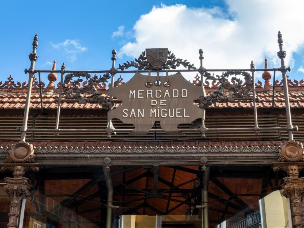 Fresh produce and local vendors at Mercado de la Cebada in Madrid’s La Latina