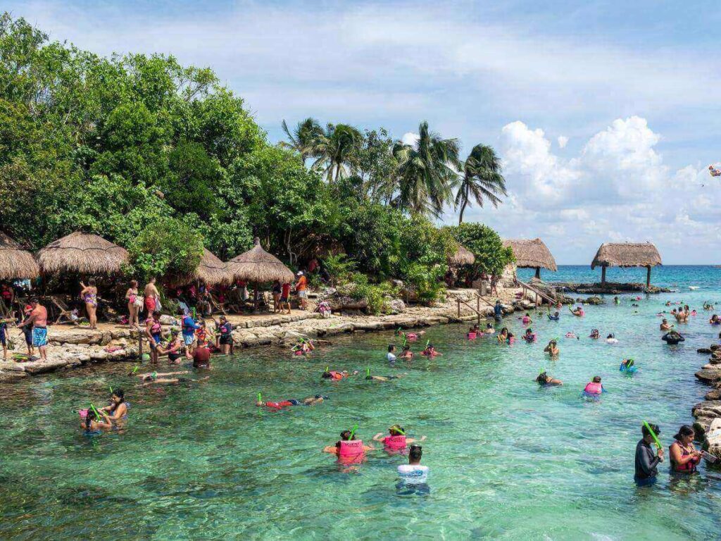 Swimmer enjoying warm, calm water on a quiet September morning along the Athens Riviera