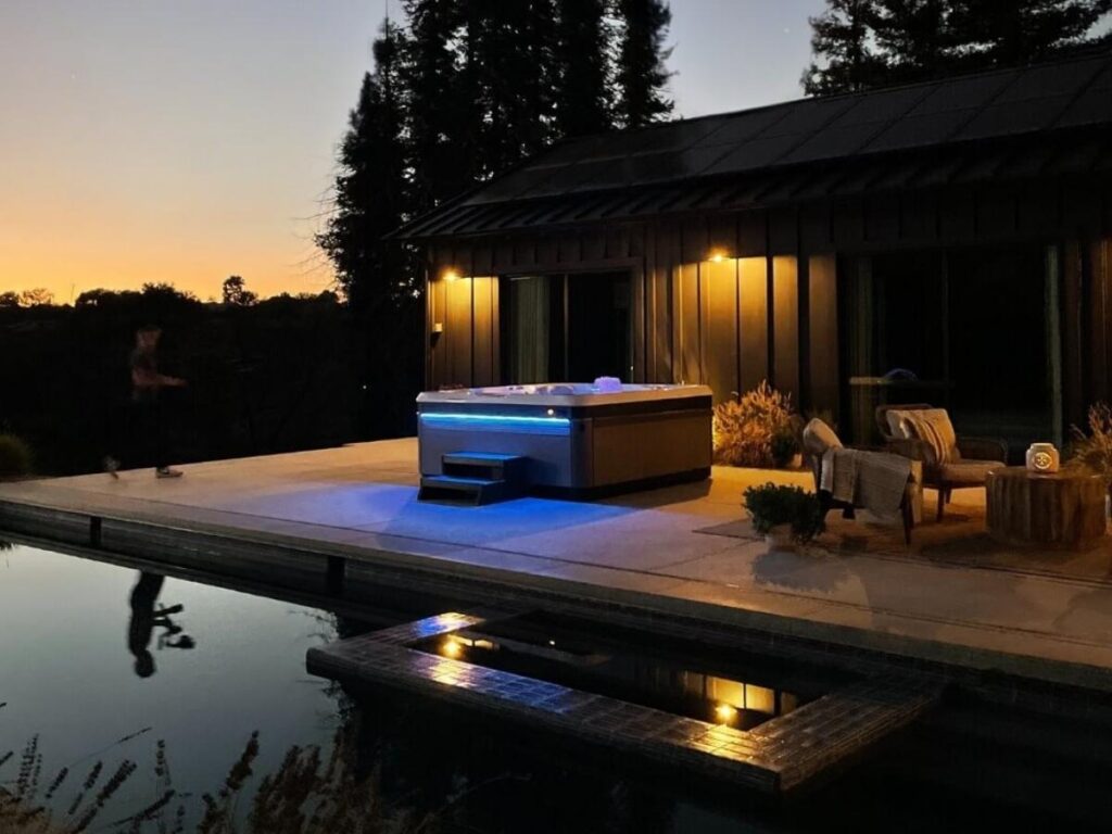 Indoor spa area with calm lighting inside a luxury hotel in Geneva