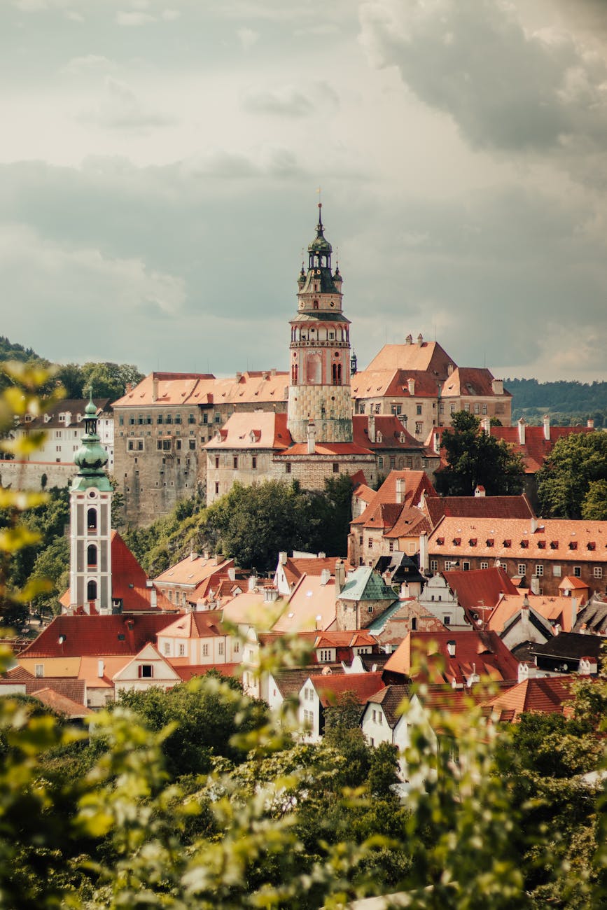 a view of the town of cesky krumlov czech republic