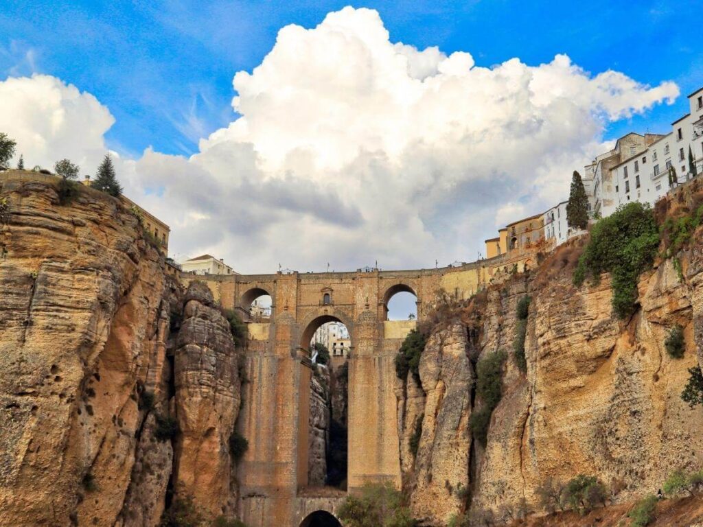 Puente Nuevo spanning Ronda’s dramatic gorge and surrounding cliffs