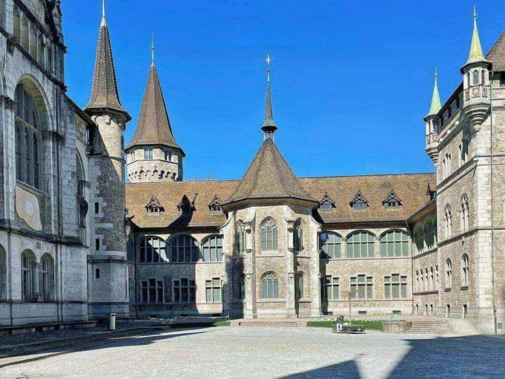 Exterior of the Swiss National Museum near Zurich HB