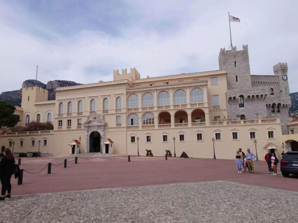 Prince’s Palace square in Monaco with sweeping views over the harbor