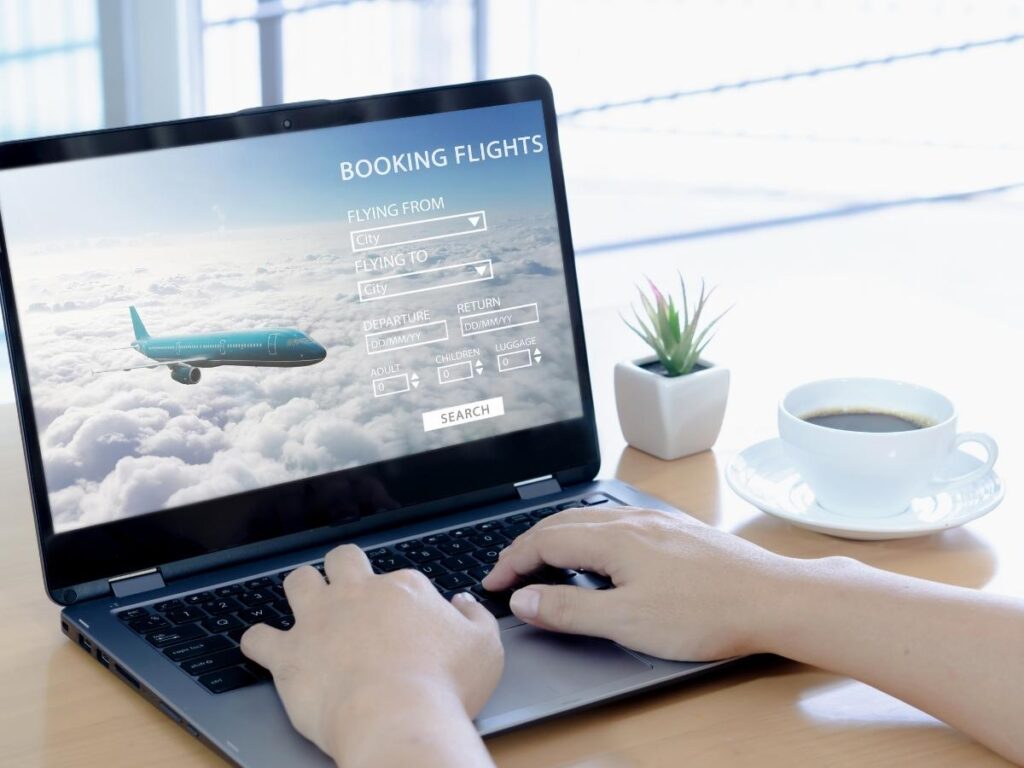 Airline website checkout page showing final flight price and booking confirmation