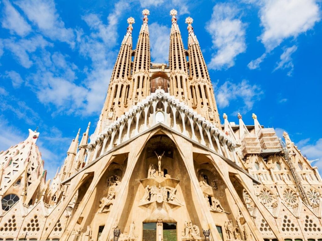 Gaudi's Sagrada Familia basilica in Barcelona Spain