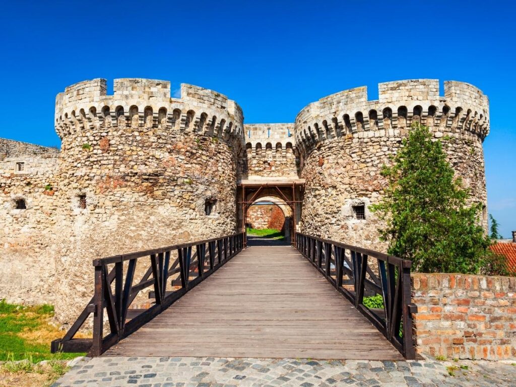 Belgrade Fortress overlooking confluence of Sava and Danube rivers