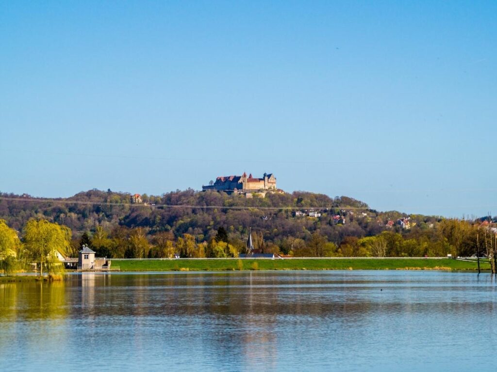 Coburg Fortress overlooking the medieval town in Bavaria, Germany