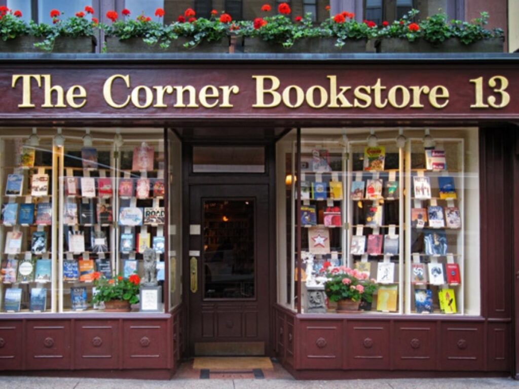 Small neighborhood Corner Bookstore on Madison Avenue Upper East Side