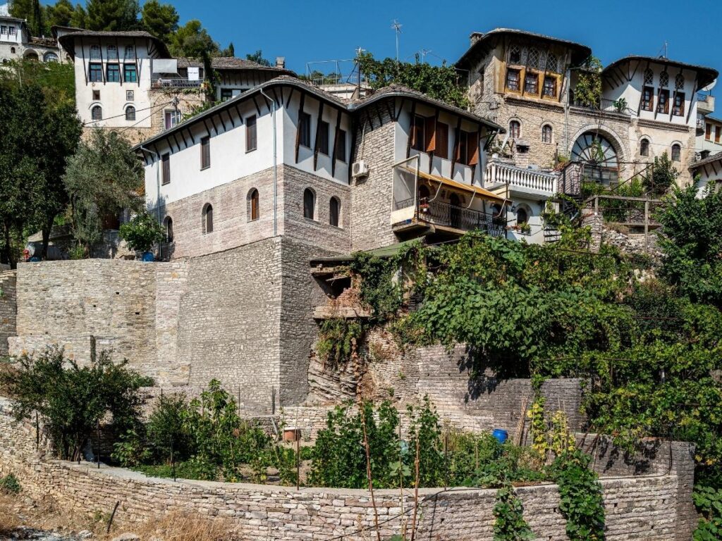 UNESCO heritage stone houses in Gjirokastra Albania