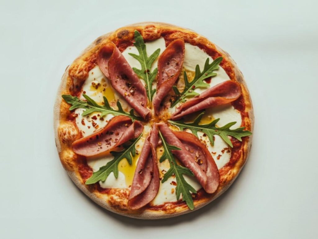 Classic New York pizza slice folded in half